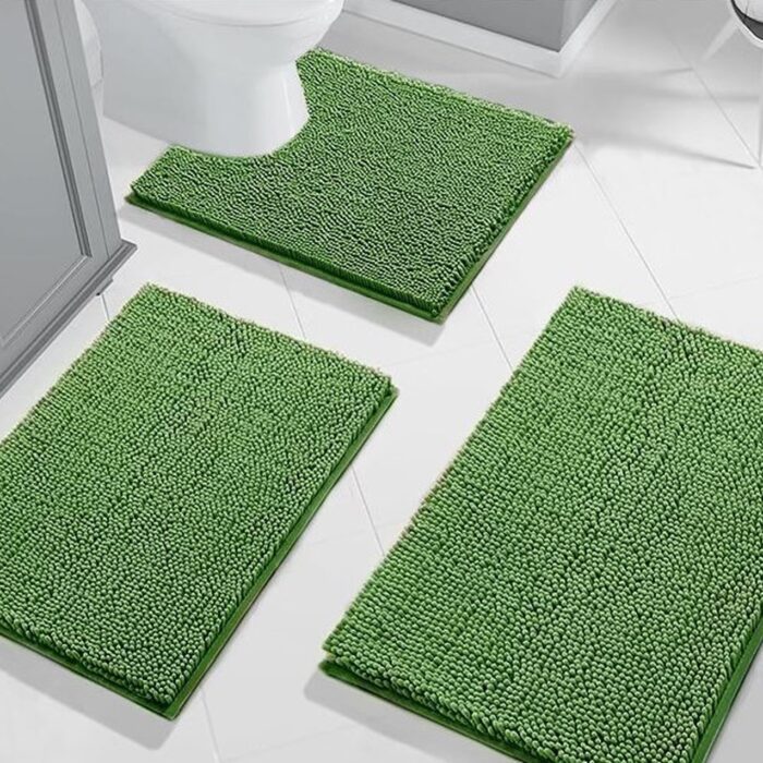 Green Bathroom Mat