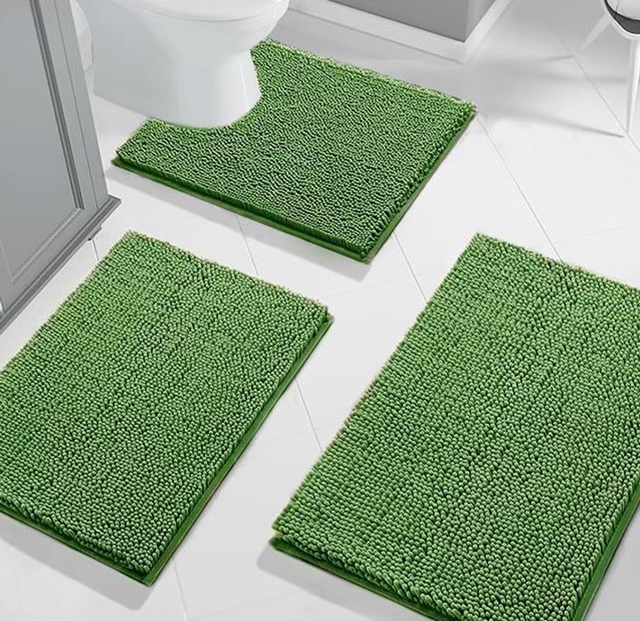 Green Bathroom Mat